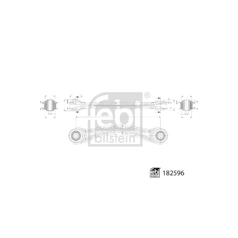 FEBI BILSTEIN 182596 Braccio oscillante posteriore sinistra per