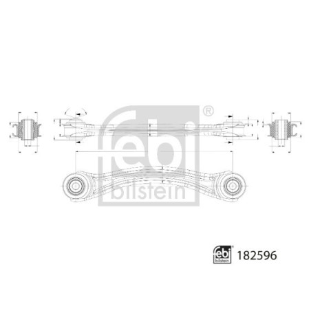 FEBI BILSTEIN 182596 Bras de suspension arrière gauche pour