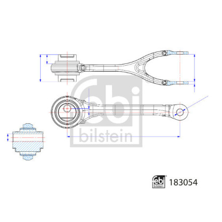 FEBI BILSTEIN 183054 Braccio oscillante posteriore per