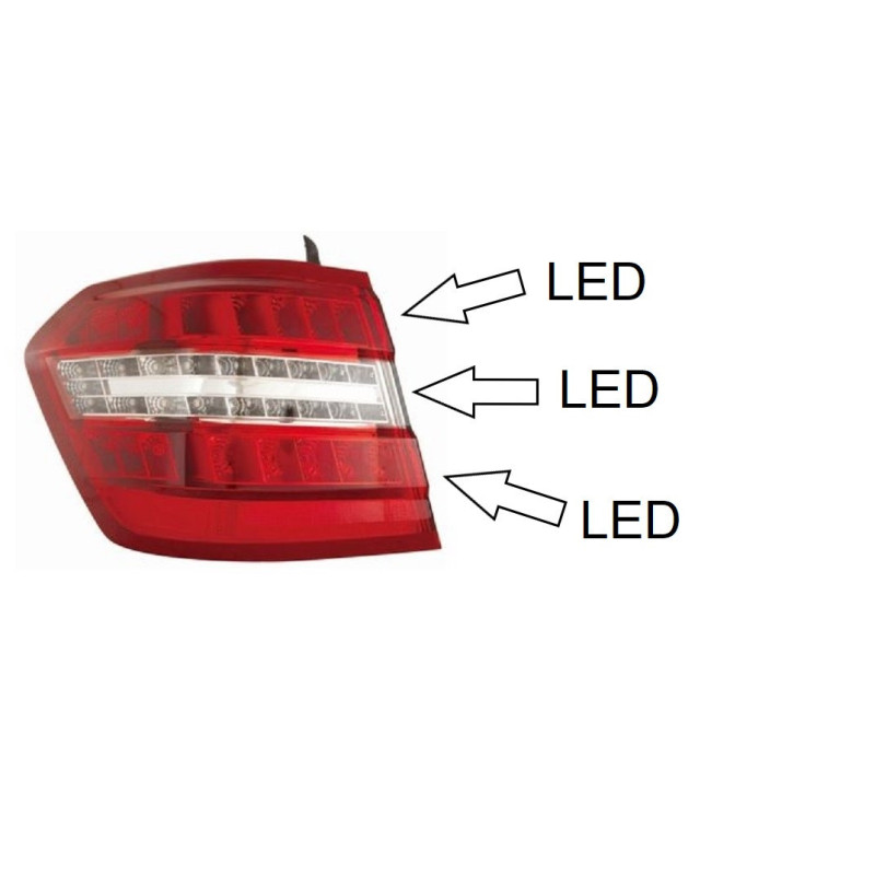 Fanale posteriore sinistra LED per Mercedes Classe E S212 Familiare (2009-2012) - DEPO 440-1979L-AE