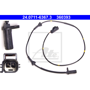 ATE 24.0711-6367.3 Snímač ABS predný pravé pre Volvo XC90