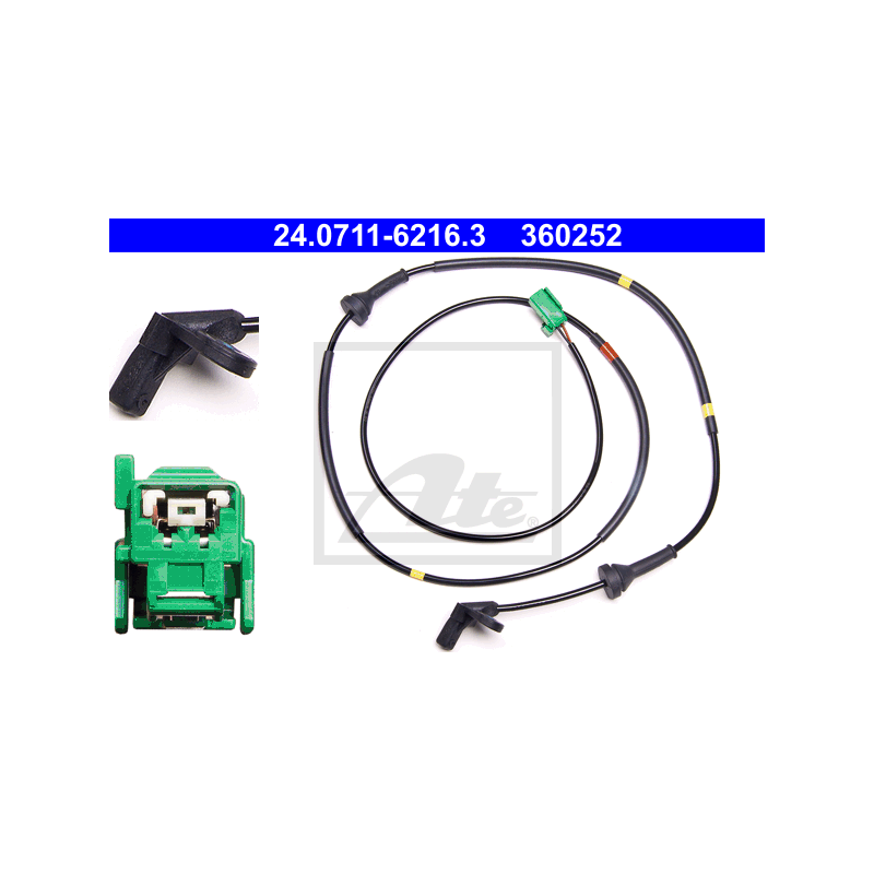 ATE 24.0711-6216.3 Sensor ABS revoluciones rueda trasero derecho para Volvo XC90
