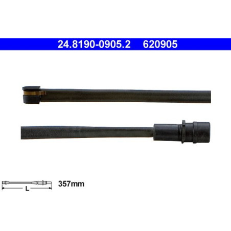 ATE 24.8190-0905.2 Snímač opotrebovania brzdových doštičiek pre Porsche 944