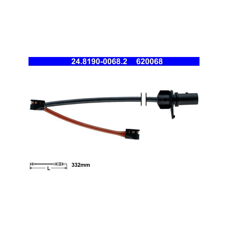 ATE 24.8190-0068.2 Témoin d'usure de plaquette de frein pour Audi A7 Q5