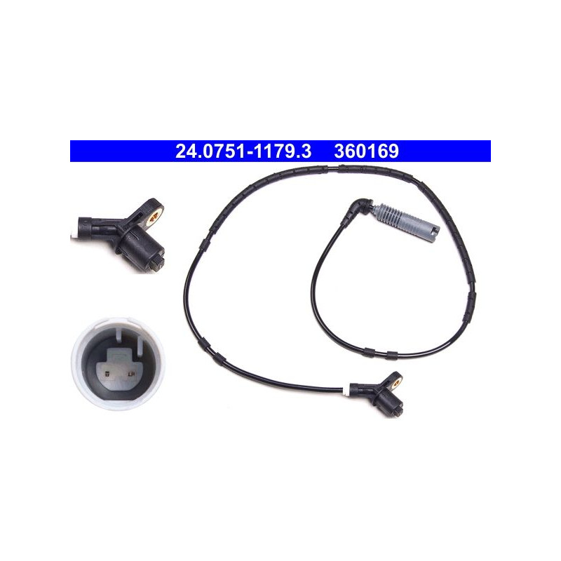 ATE 24.0751-1179.3 ABS Wheel Speed Sensor Rear for BMW 3