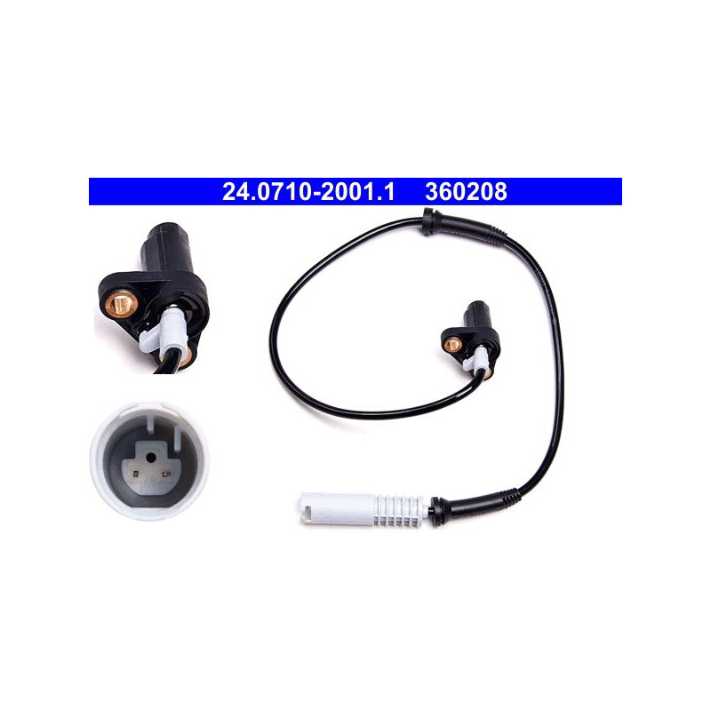 ATE 24.0710-2001.1 ABS Wheel Speed Sensor Front for BMW 5