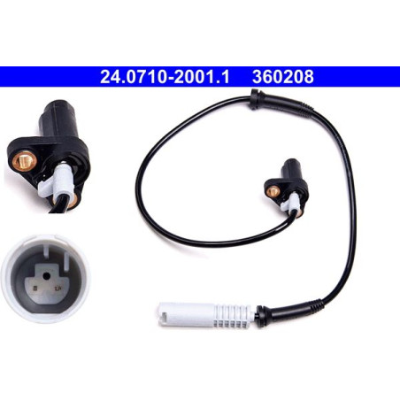 ATE 24.0710-2001.1 ABS Wheel Speed Sensor Front for BMW 5