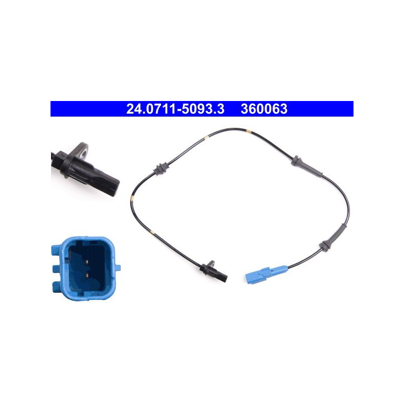 ATE 24.0711-5093.3 Capteur ABS vitesse de roue arrière pour C3 C2 Enterprise 1007