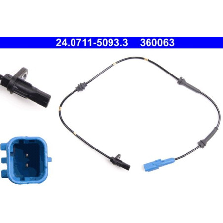 ATE 24.0711-5093.3 ABS Sensor Raddrehzahl Hinten für C3 C2 Enterprise 1007