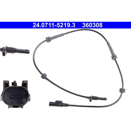 ATE 24.0711-5219.3 Sensor ABS revoluciones rueda trasero derecho para Fiorino Linea Qubo