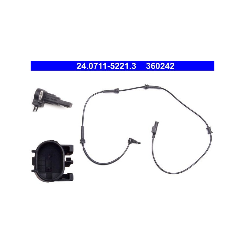ATE 24.0711-5221.3 ABS Wheel Speed Sensor Front for 500 500C Ka