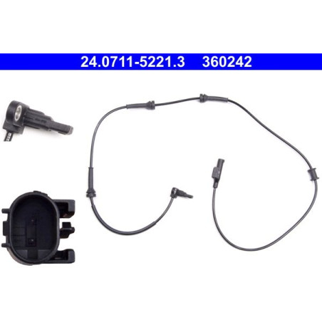 ATE 24.0711-5221.3 Sensor ABS revoluciones rueda delantero para 500 500C Ka