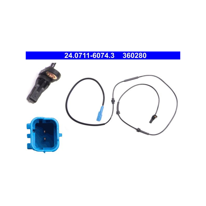 ATE 24.0711-6074.3 Sensore ABS numero giri ruota posteriore per Citroen C5