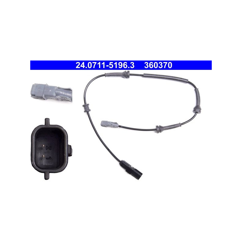 ATE 24.0711-5196.3 Sensore ABS numero giri ruota posteriore per Renault Laguna