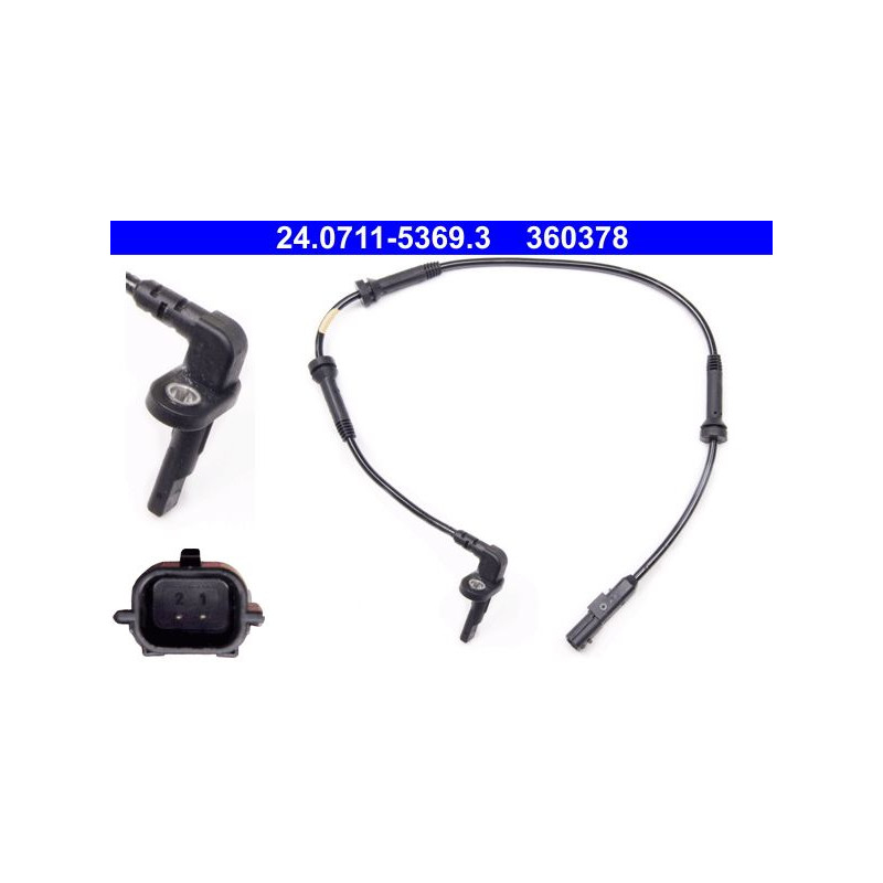 ATE 24.0711-5369.3 Capteur ABS vitesse de roue avant pour Logan Dokker Sandero Lodgy Thalia Express