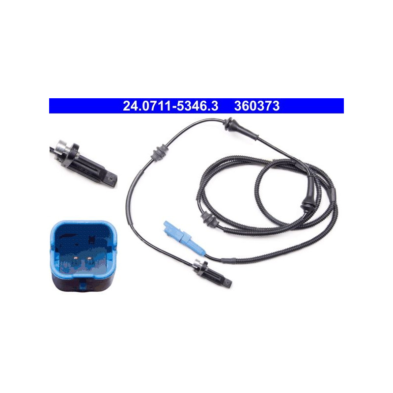 ATE 24.0711-5346.3 Capteur ABS vitesse de roue arrière pour Peugeot 508