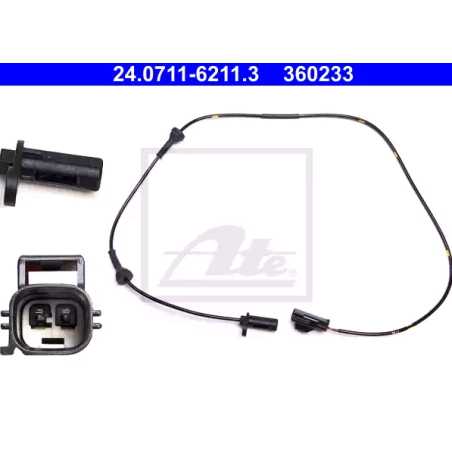 ATE 24.0711-6211.3 Capteur ABS vitesse de roue avant droite pour Volvo V70 S80 S60 XC70