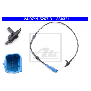 ATE 24.0711-5257.3 Sensore ABS numero giri ruota posteriore per Citroen DS3 C3