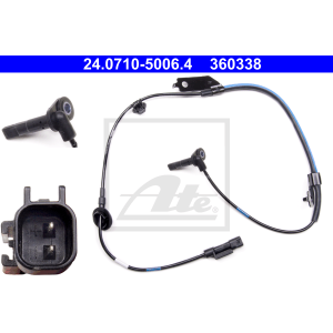 ATE 24.0710-5006.4 Czujnik ABS przód prawy dla Outlander Lancer ASX PAJERO