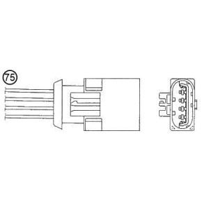 NTK 0043 Sonda lambda sensor de oxígeno para