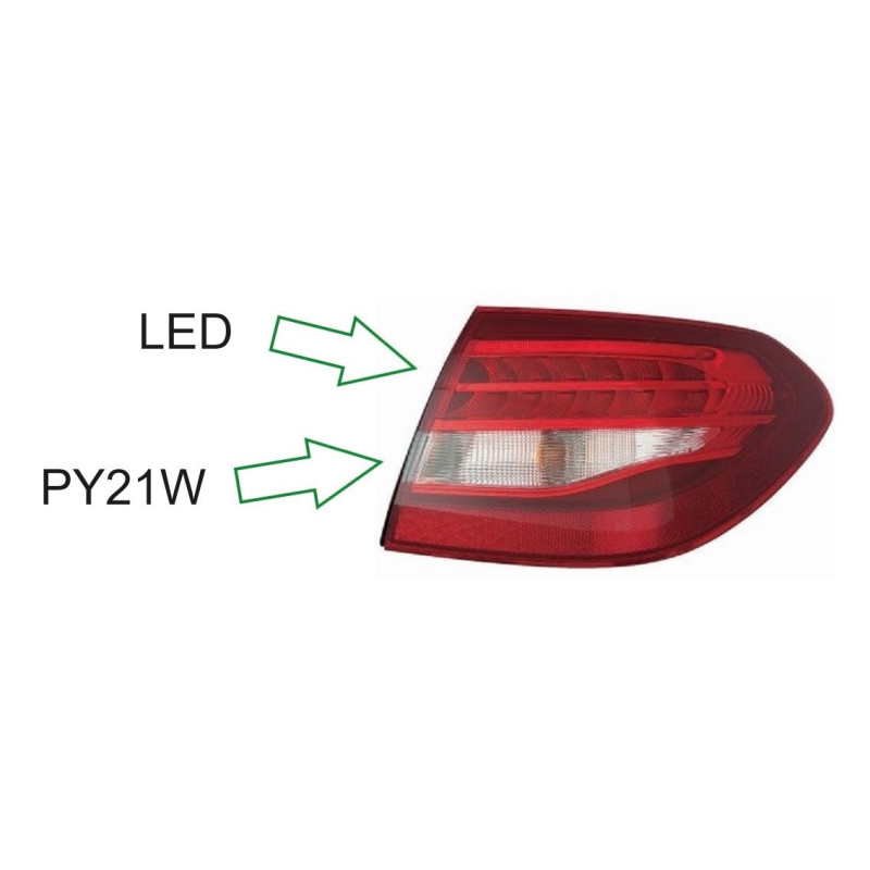 Rear Light Right for Mercedes C-Class S205 Estate (2014-2018) - DEPO 440-19A6R-WE