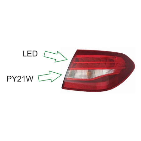 Piloto trasero derecho para Mercedes Clase C S205 Familiar (2014-2018) - DEPO 440-19A6R-WE