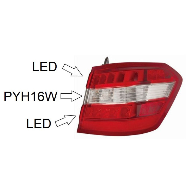 Rear Light Right for Mercedes E-Class S212 Estate (2009-2012) - DEPO 440-1977R-UE