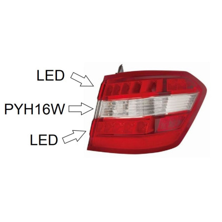 Feu arrière droite pour Mercedes Classe E S212 Break (2009-2012) - DEPO 440-1977R-UE