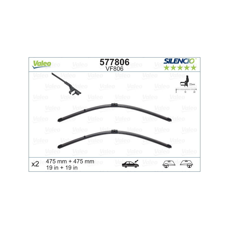 VALEO 577806 Spazzola tergicristallo
