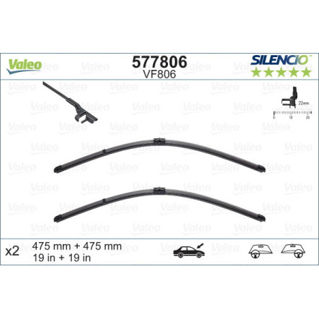 VALEO 577806 Spazzola tergicristallo