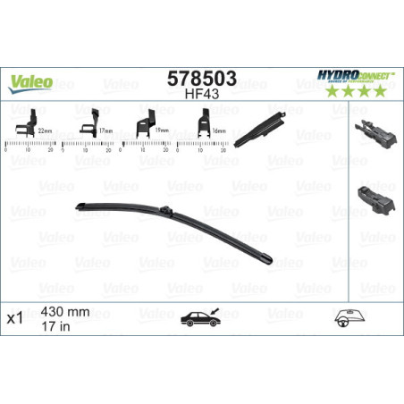 VALEO 578503 Limpiaparabrisas