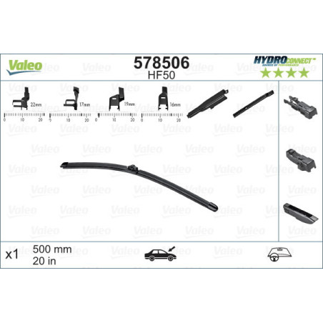 VALEO 578506 Spazzola tergicristallo