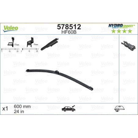VALEO 578512 Pióro wycieraczki