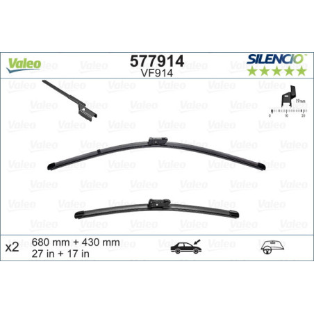 VALEO 577914 Stieracia lišta