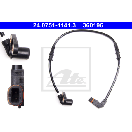 ATE 24.0751-1141.3 ABS Wheel Speed Sensor Front Left for Mercedes C CLK SLK