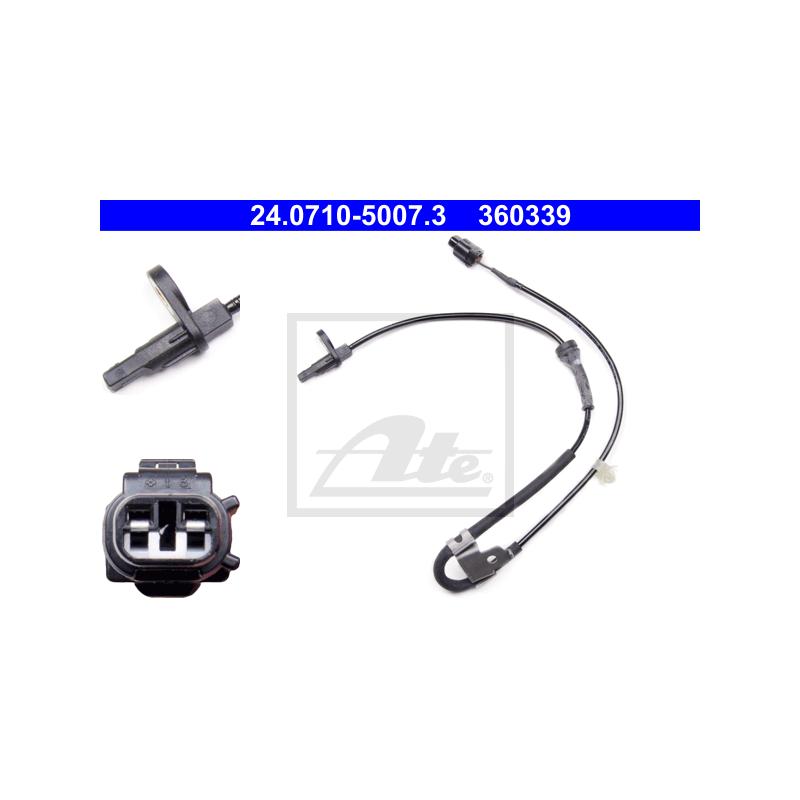 ATE 24.0710-5007.3 Front Left ABS Wheel Speed Sensor for Opel Agila B Suzuki Splash