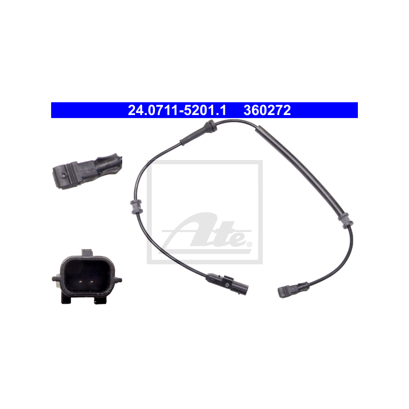 ATE 24.0711-5201.1 Sensore ABS numero giri ruota posteriore per Renault Laguna