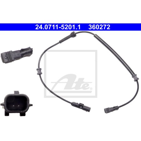 ATE 24.0711-5201.1 ABS Sensor Raddrehzahl Hinten für Renault Laguna