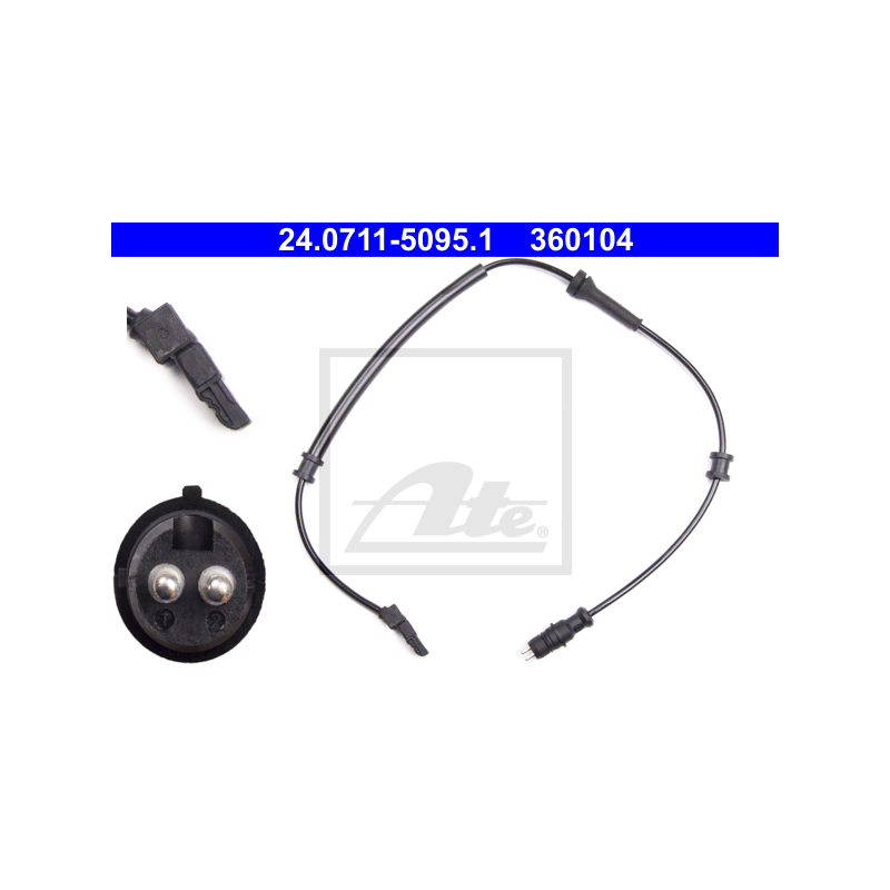 ATE 24.0711-5095.1 Sensore ABS numero giri ruota posteriore per Renault Laguna