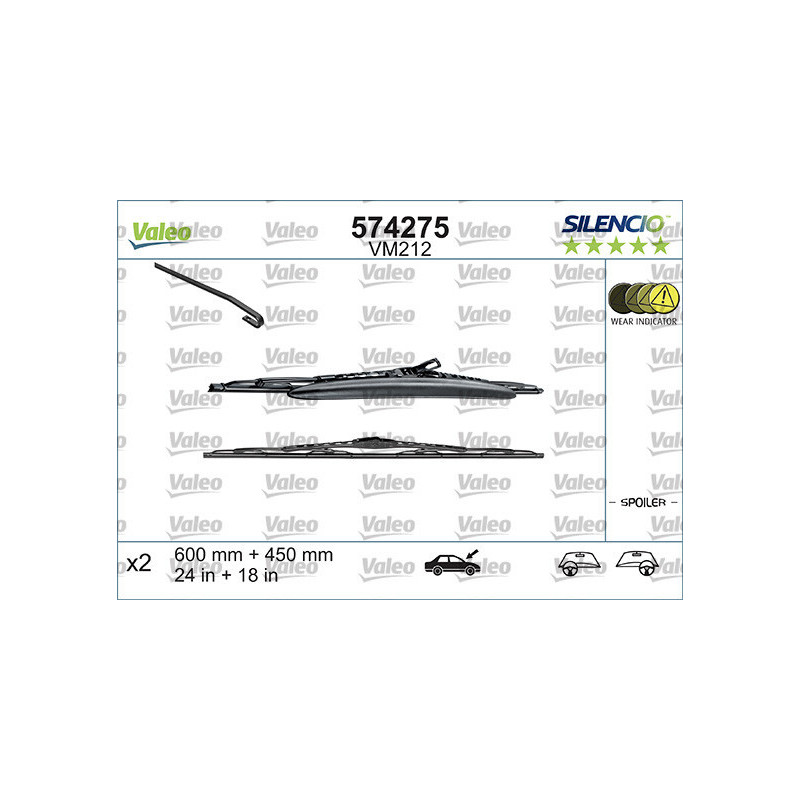 VALEO 574275 Spazzola tergicristallo