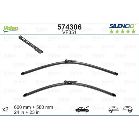 VALEO 574306 Spazzola tergicristallo