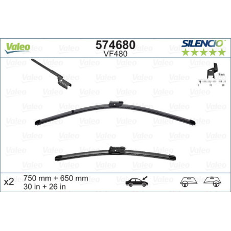 VALEO 574680 Limpiaparabrisas