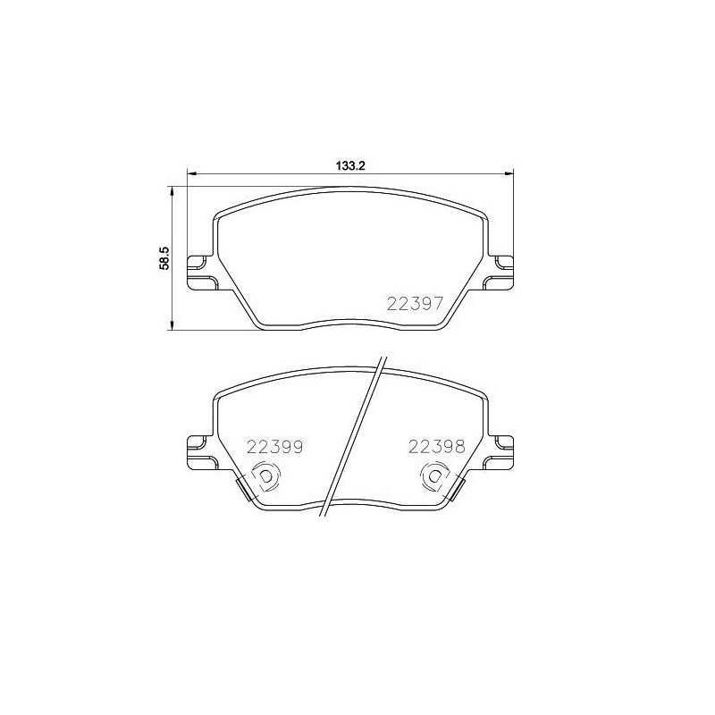 BREMBO P 23 170 Brzdové platničky predné pre Tipo Neon