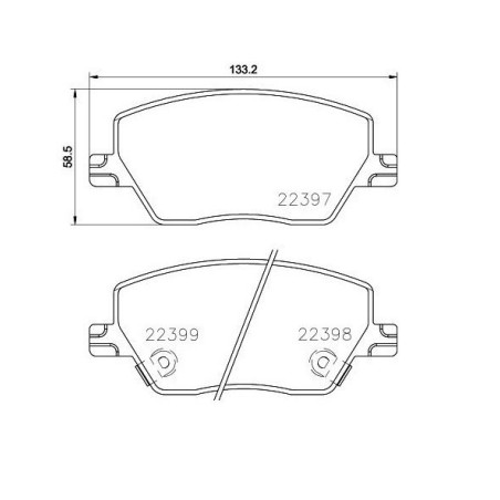 BREMBO P 23 170 Brzdové platničky predné pre Tipo Neon