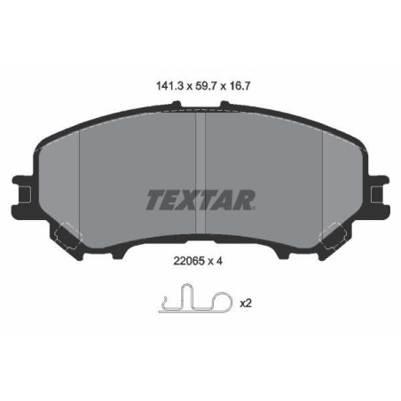 TEXTAR 2206503 Pastiglie freno anteriore per X-Trail Koleos Qashqai