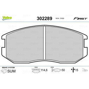 VALEO 302289 Pastillas de freno Delantero para