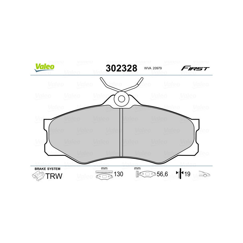 VALEO 302328 Pastiglie freno Anteriore per