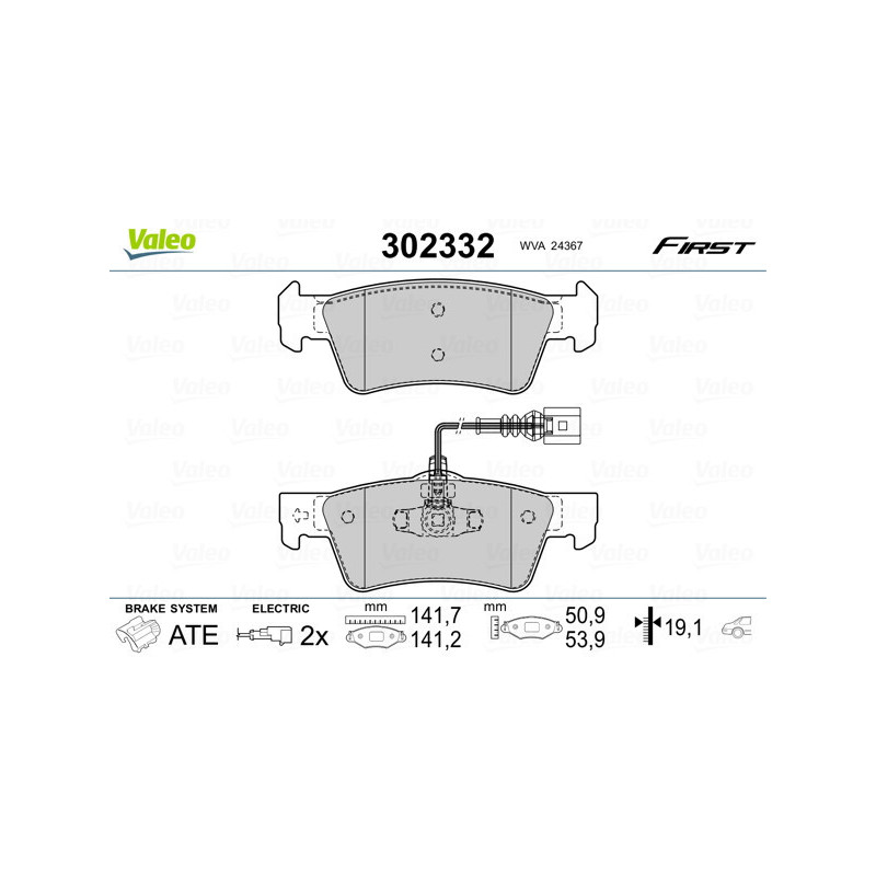 VALEO 302332 Bremsbeläge Hinten für