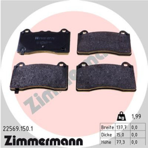 ZIMMERMANN 22569.150.1 Pastillas de freno Delantero para