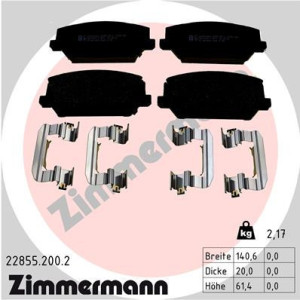 ZIMMERMANN 22855.200.2 Bremsbeläge Vorne für